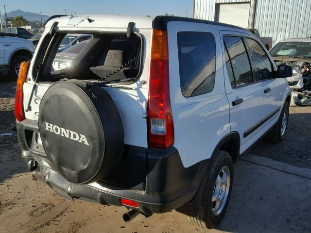 JHLRD68444C004033 - 2004 HONDA CR-V LX WHITE photo 4