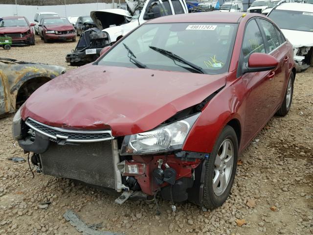 1G1PC5SB8E7389088 - 2014 CHEVROLET CRUZE LT RED photo 2