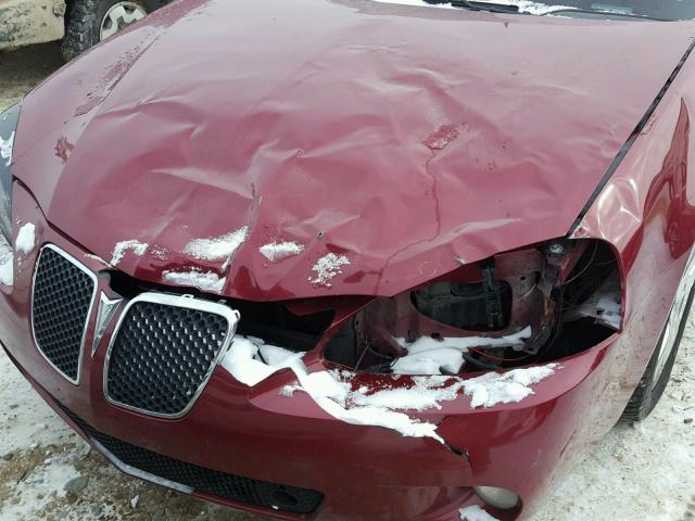 2G2WC52C051330114 - 2005 PONTIAC GRAND PRIX MAROON photo 9