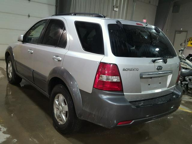 KNDJC736385845850 - 2008 KIA SORENTO EX SILVER photo 3