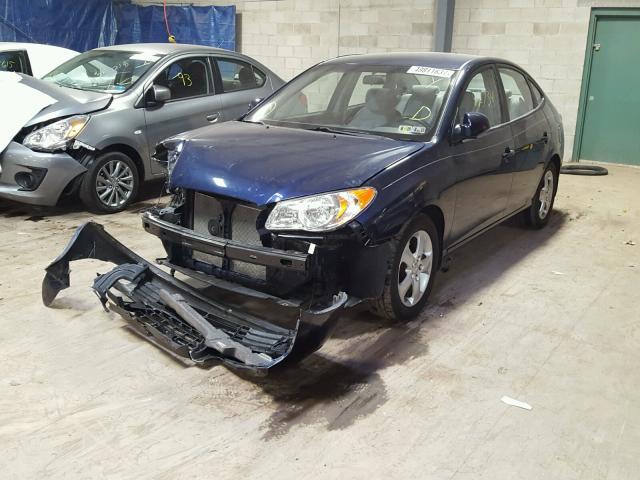 KMHDU46D79U792477 - 2009 HYUNDAI ELANTRA GL BLUE photo 2