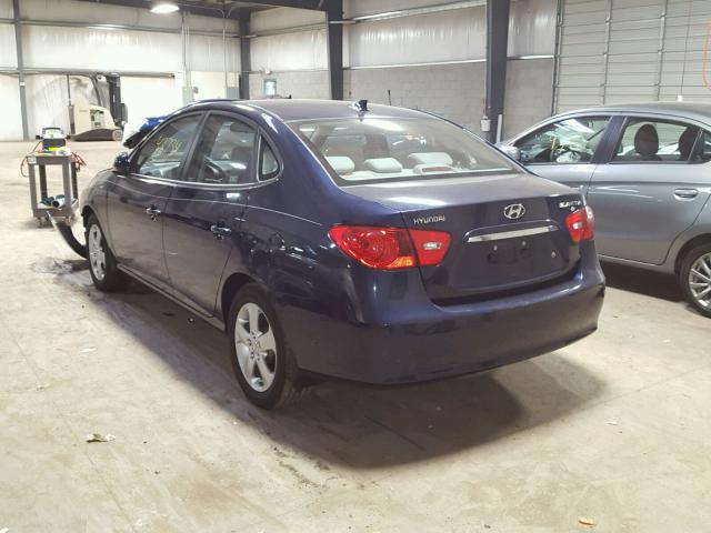 KMHDU46D79U792477 - 2009 HYUNDAI ELANTRA GL BLUE photo 3