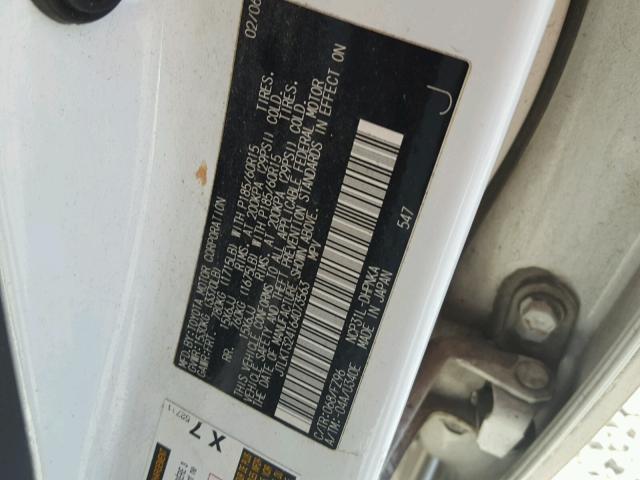 JTLKT324164073563 - 2006 TOYOTA SCION XB Ақ фото 10