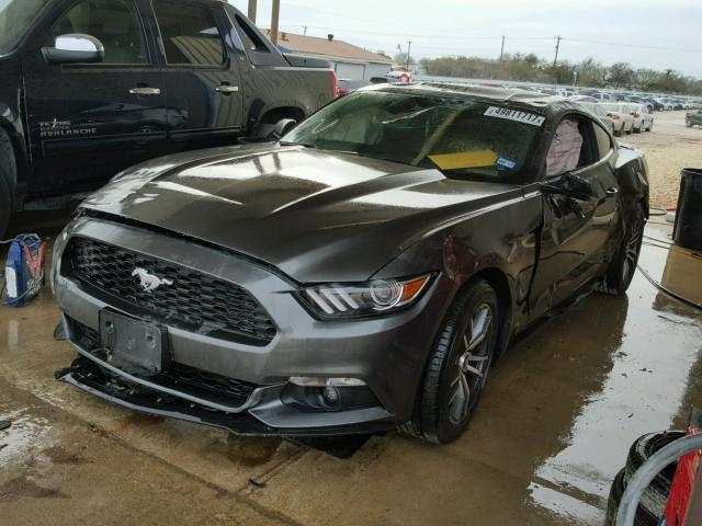 1FA6P8TH0F5430697 - 2015 FORD MUSTANG GRAY photo 2