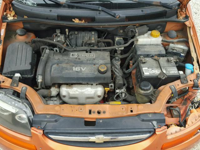 KL1TD666X8B076512 - 2008 CHEVROLET AVEO BASE ORANGE photo 7