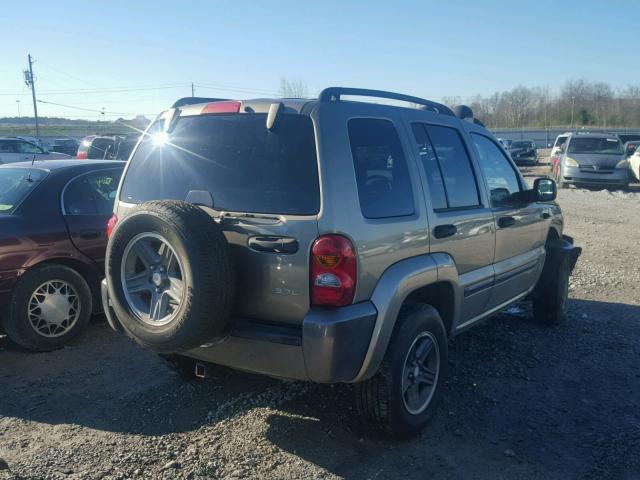 1J4GL48K64W185090 - 2004 JEEP LIBERTY SP BROWN photo 4