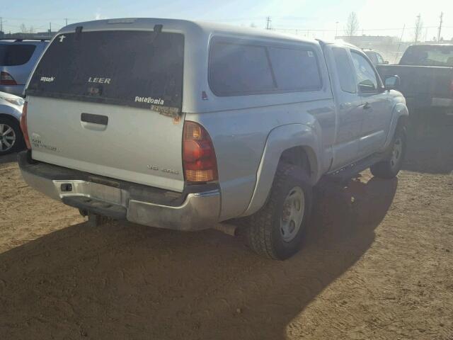 5TEUU42N56Z171518 - 2006 TOYOTA TACOMA ACC SILVER photo 4