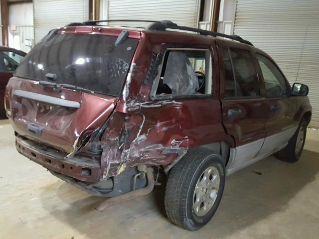 1J4G258S8XC757307 - 1999 JEEP GRAND CHER MAROON photo 4