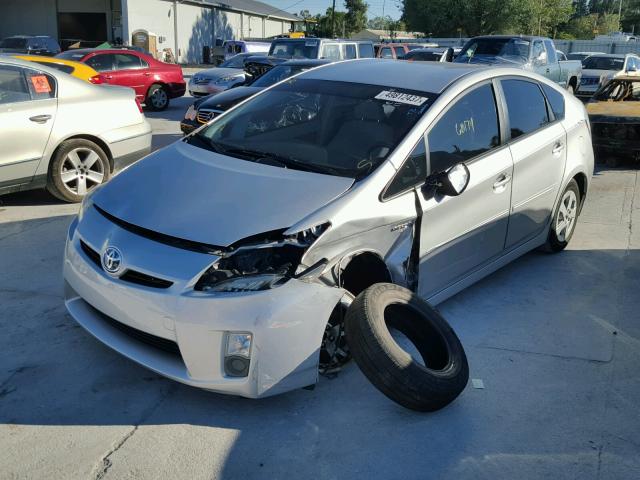 JTDKN3DU0A0062265 - 2010 TOYOTA PRIUS SILVER photo 2