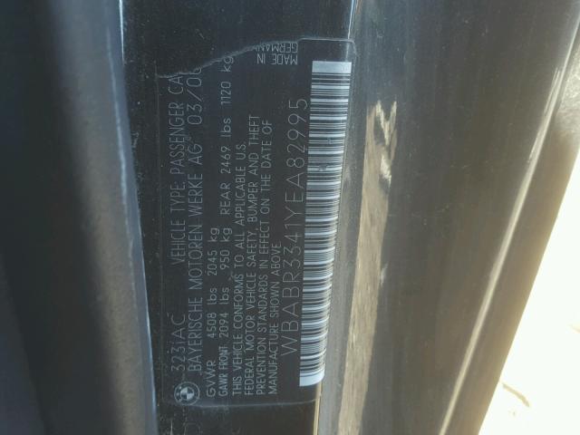 WBABR3341YEA82995 - 2000 BMW 323 CI BLACK photo 10