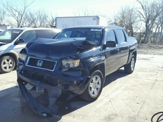 2HJYK16526H536728 - 2006 HONDA RIDGELINE BLACK photo 2