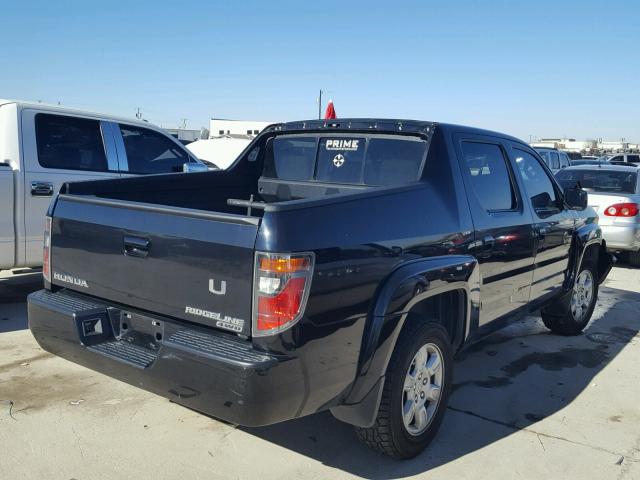 2HJYK16526H536728 - 2006 HONDA RIDGELINE BLACK photo 4