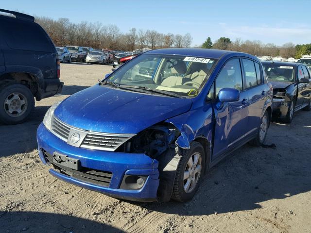 3N1BC13E19L474412 - 2009 NISSAN VERSA S BLUE photo 2