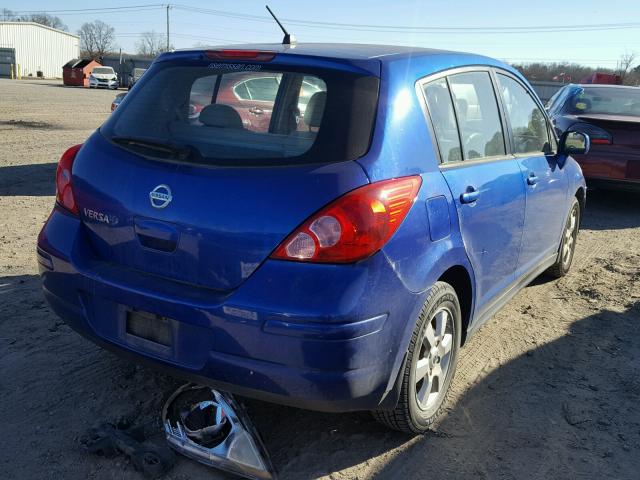 3N1BC13E19L474412 - 2009 NISSAN VERSA S BLUE photo 4