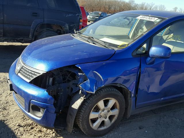 3N1BC13E19L474412 - 2009 NISSAN VERSA S BLUE photo 9