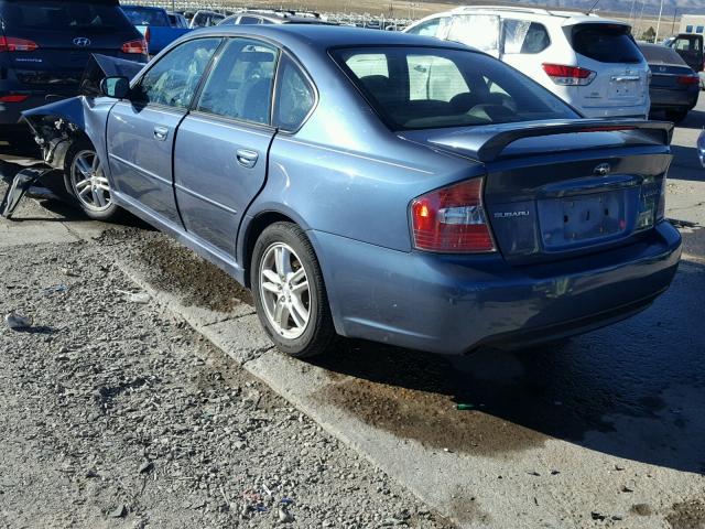 4S3BL616857227330 - 2005 SUBARU LEGACY 2.5 BLUE photo 3