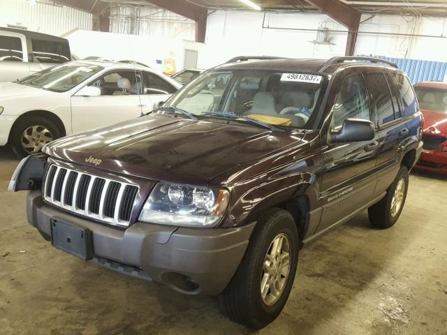 1J4GW48S74C214654 - 2004 JEEP GRAND CHER MAROON photo 2