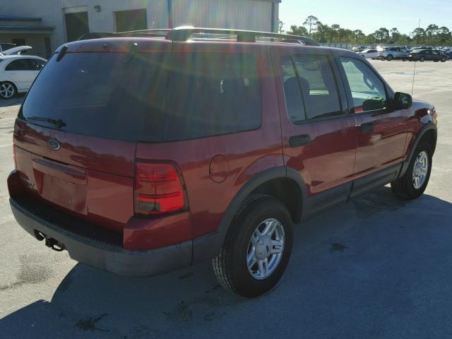 1FMZU63K23ZB53230 - 2003 FORD EXPLORER X RED photo 4