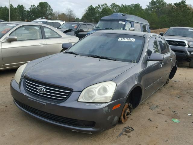 KNAGE123575083450 - 2007 KIA OPTIMA LX GRAY photo 2