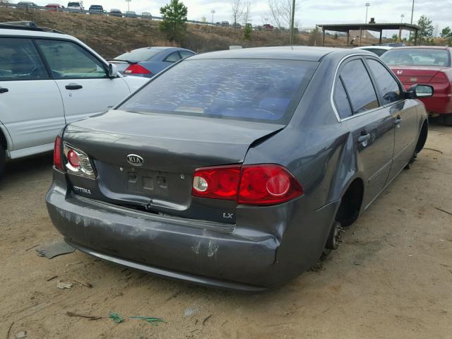 KNAGE123575083450 - 2007 KIA OPTIMA LX GRAY photo 4