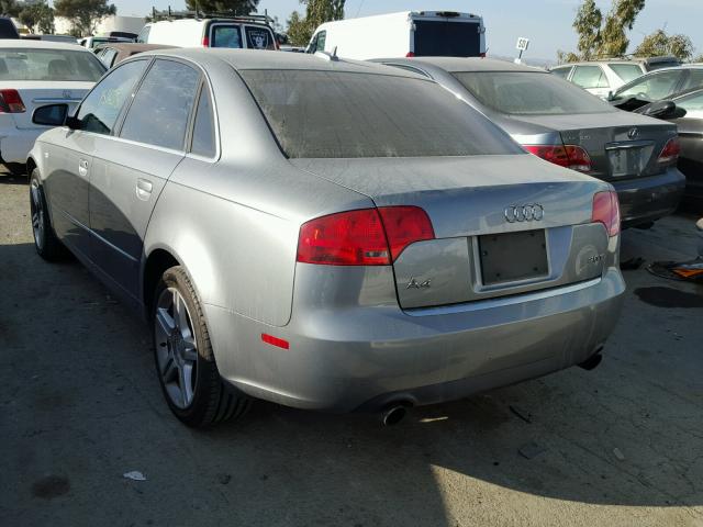 WAUAF78E46A069429 - 2006 AUDI A4 2 GRAY photo 3