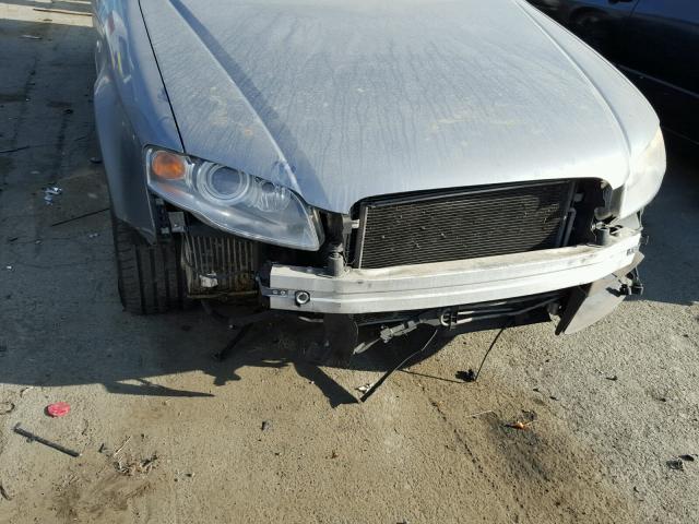 WAUAF78E46A069429 - 2006 AUDI A4 2 GRAY photo 9