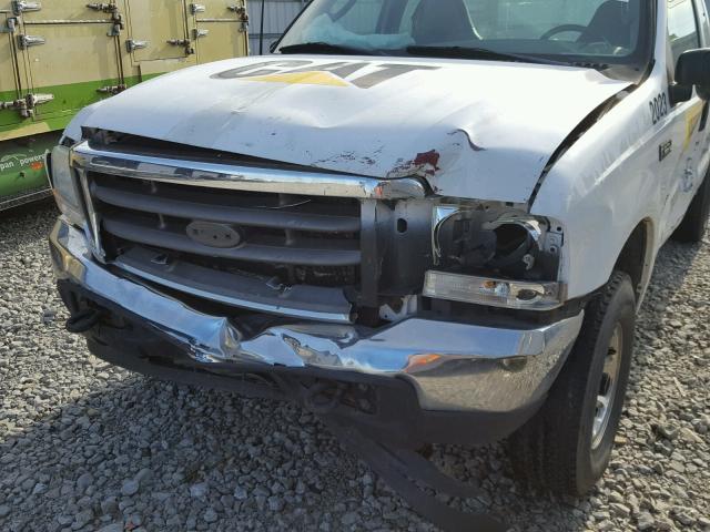 1FTNX21P23EB49302 - 2003 FORD F250 SUPER WHITE photo 9