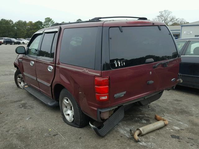 1FMRU1761XLB13357 - 1999 FORD EXPEDITION MAROON photo 3