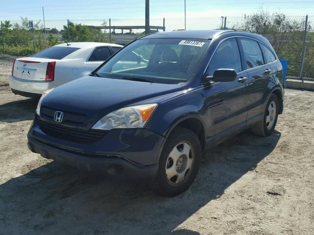 JHLRE383X8C053214 - 2008 HONDA CR-V LX BLUE photo 2