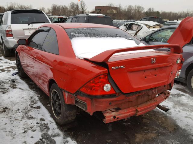 1HGEM22995L072727 - 2005 HONDA CIVIC EX RED photo 3