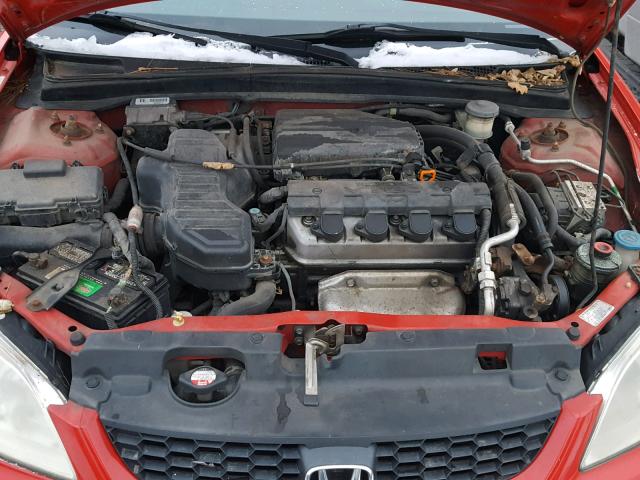 1HGEM22995L072727 - 2005 HONDA CIVIC EX 红色 照片 7
