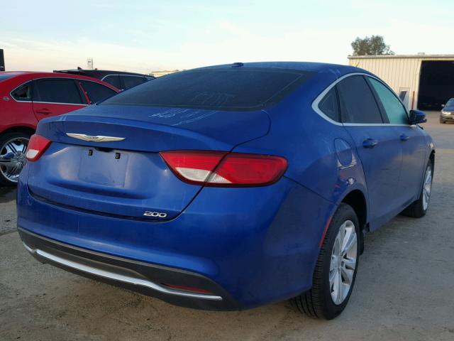 1C3CCCAB3FN507917 - 2015 CHRYSLER 200 LIMITE BLUE photo 4