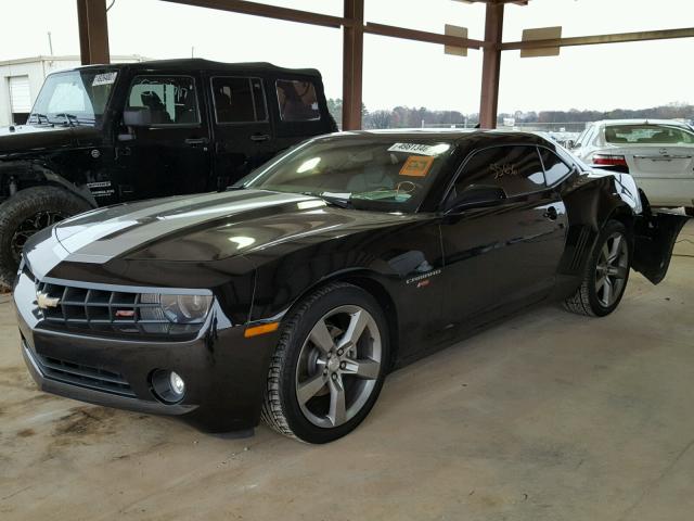 2G1FC1E3XC9187308 - 2012 CHEVROLET CAMARO LT BLACK photo 2