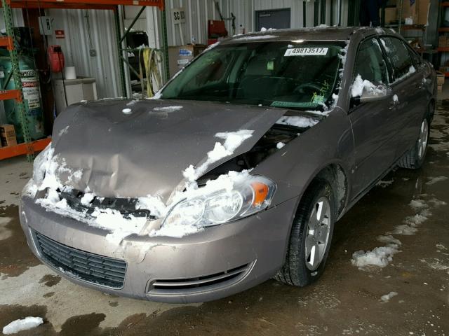 2G1WT58K379378732 - 2007 CHEVROLET IMPALA LT BROWN photo 2