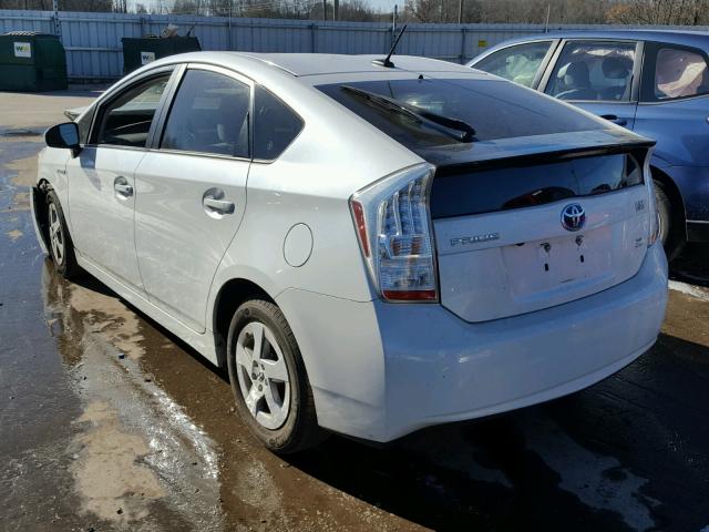 JTDKN3DU2A0054345 - 2010 TOYOTA PRIUS WHITE photo 3