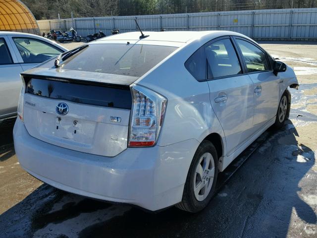 JTDKN3DU2A0054345 - 2010 TOYOTA PRIUS WHITE photo 4