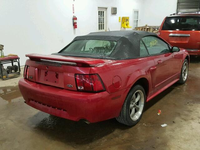 1FAFP45X61F182312 - 2001 FORD MUSTANG GT RED photo 4