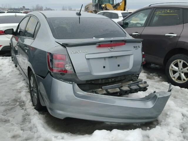 3N1CB6AP3AL702665 - 2010 NISSAN SENTRA SE- GRAY photo 3