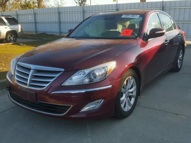 KMHGC4DD3DU212556 - 2013 HYUNDAI GENESIS 3. BURGUNDY photo 2