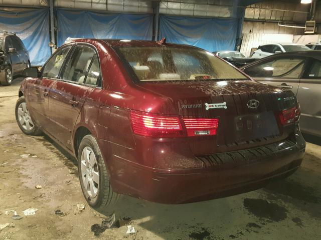 5NPET4AC9AH598140 - 2010 HYUNDAI SONATA GLS MAROON photo 3