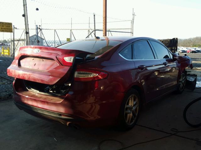 3FA6P0H73DR238055 - 2013 FORD FUSION SE RED photo 4