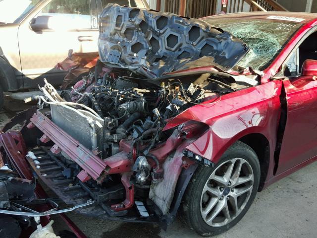 3FA6P0H73DR238055 - 2013 FORD FUSION SE RED photo 9