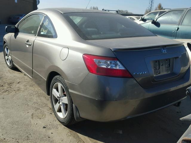 2HGFG12828H550419 - 2008 HONDA CIVIC EX GRAY photo 3