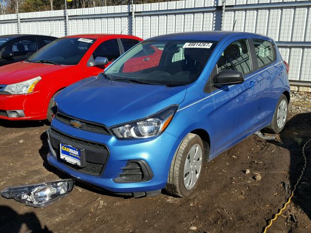 KL8CB6SA9GC539735 - 2016 CHEVROLET SPARK LS BLUE photo 2