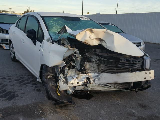 2HGFB2F57CH598401 - 2012 HONDA CIVIC LX WHITE photo 1