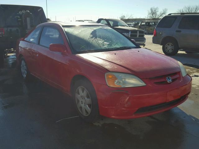 1HGEM22912L083801 - 2002 HONDA CIVIC EX RED photo 1