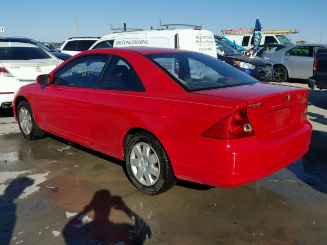 1HGEM22912L083801 - 2002 HONDA CIVIC EX RED photo 3