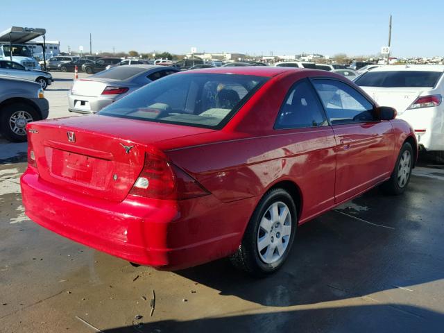 1HGEM22912L083801 - 2002 HONDA CIVIC EX RED photo 4