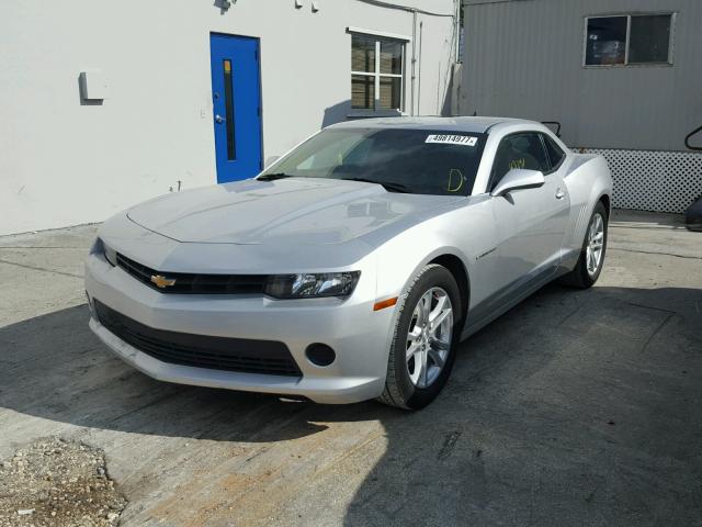 2G1FA1E36E9221351 - 2014 CHEVROLET CAMARO LS SILVER photo 2