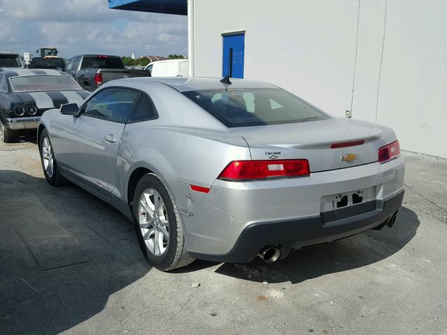 2G1FA1E36E9221351 - 2014 CHEVROLET CAMARO LS SILVER photo 3